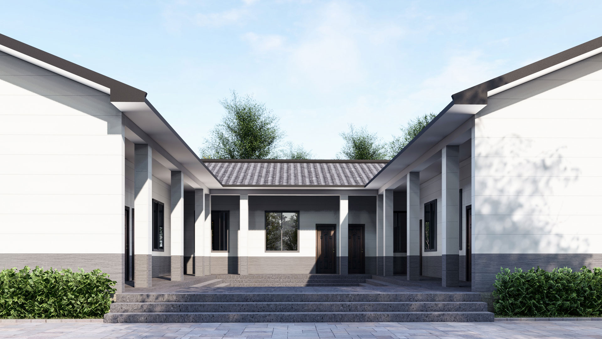 记忆中的四合院,念念不忘的中国古典韵,斯派尔金属墙板,拼出波澜不惊的水墨建筑 广州四合院项目  板材型号:PB9003,CZS70-02